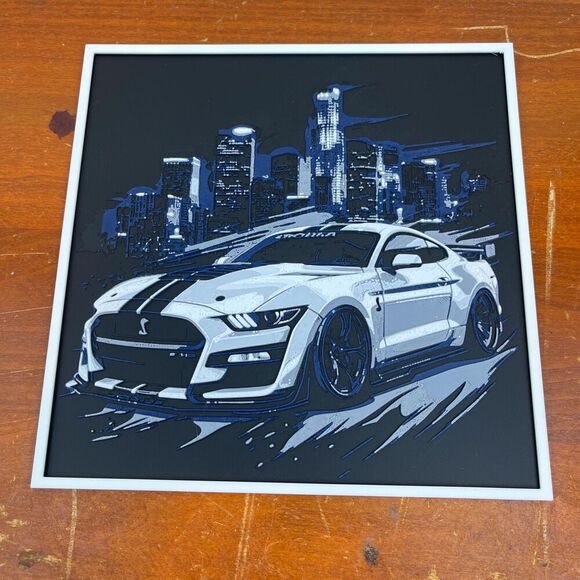 Ford Mustang Cobra Wall Art, Wall Art, Car Art, Textured Art - Picture 2 of 10